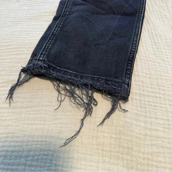 GAP Vintage Slim High Rise Jeans Unfinished Hem Black 30/10 EUC - Picture 9 of 16